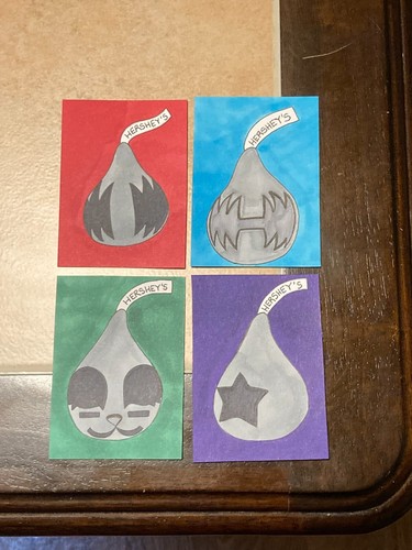 ACEO ATC 2.5 x 3.5" original art card set paintings KISS band Gene Simmons 19