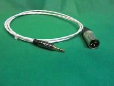 2 FT Silver Plated 3.5mm Stereo Male Laptop/PC to XLR Male Mixer/Speaker Cable.