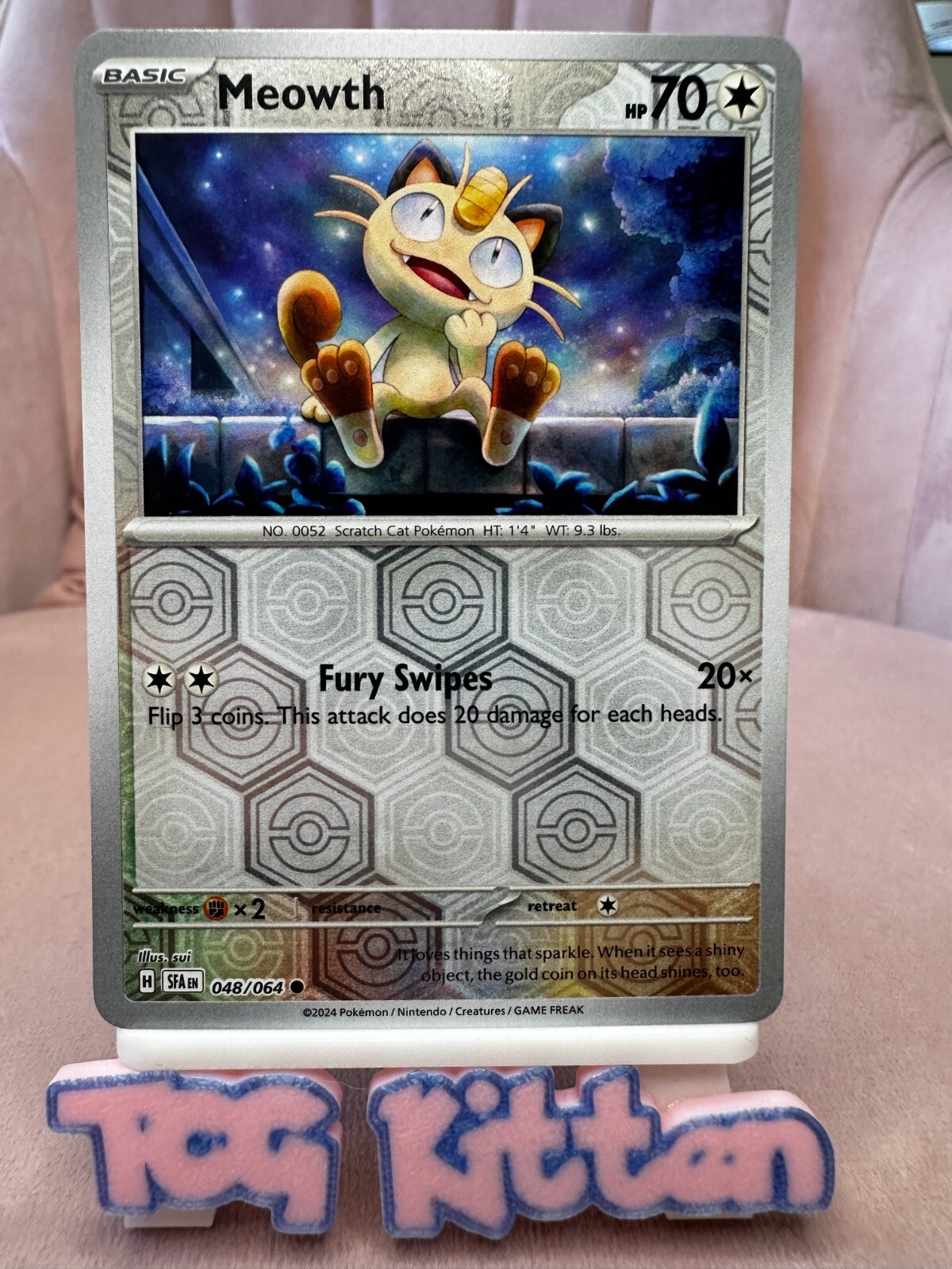 Meowth 048/064 Reverse Holo Shrouded Fable SFA Pokemon Card NM TCGKITTEN