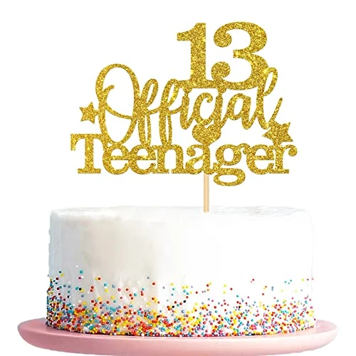 KakaSwa 13th Birthday Cake Topper, Boys Girls Happy 13th Birthday Cake Teenager