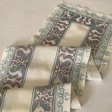 Ricamo Assisi - Particolare corsia vintage / antica con ricamo assisi 92x26 cm