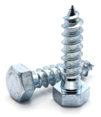 1/4''-10 Hex Lag Screws Zinc Plated Steel Hex Head Lag Bolts - Select Length