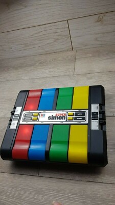 Vintage Super Simon elektronisches Memory-Spiel Sound & Lichter 1 bis 2 Spieler
