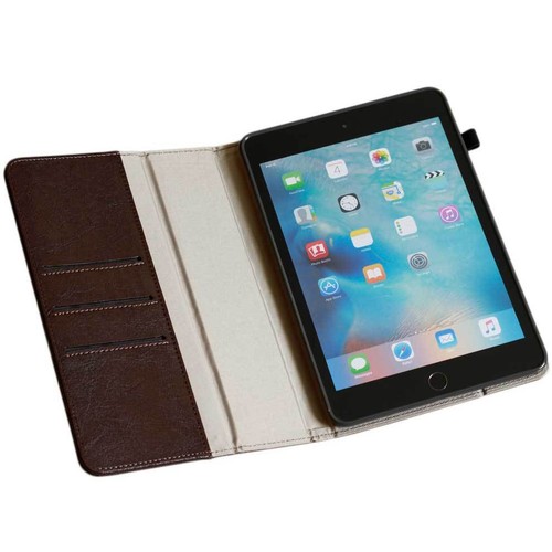 Premium Leder Cover für Apple iPad Mini 123 Tablet Schutzhülle Case Tasche braun - Picture 4 of 12