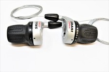 Leva Cambio SRAM Grip Shift 3x7 – Manopola Girevole 21 Marce, Colore Silver (Nuovo, MRX21)