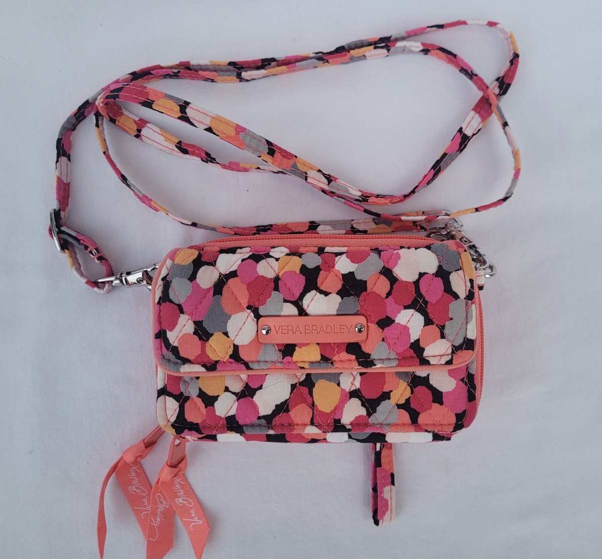 VERA BRADLEY ALL IN ONE CROSS BODY WALLET PIXIE CONFETTI PATTERN