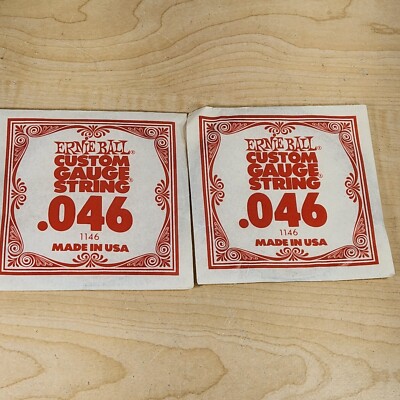 Ernie Ball #1146 Custom Gauge Guitar Strings .046 Lot Of 2 Strings NEW 