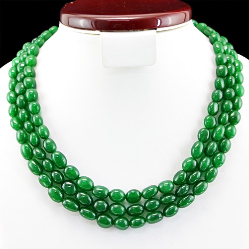 970.00 CTS EARTH MINED 3 STRAND RICH GREEN EMERALD OVAL FACETED - Foto 4