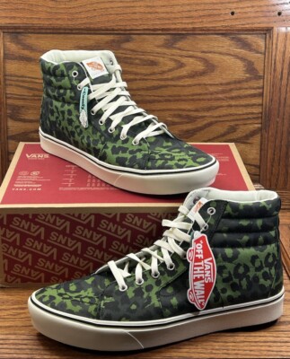 Vans Comfycush Sk8 Hi Leopard Catus Scarab Shoes