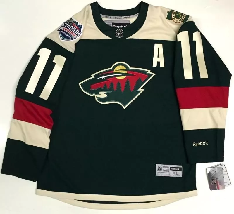 ZACH PARISE MINNESOTA WILD 2016 STADIUM SERIES REEBOK NHL PREMIER JERSEY