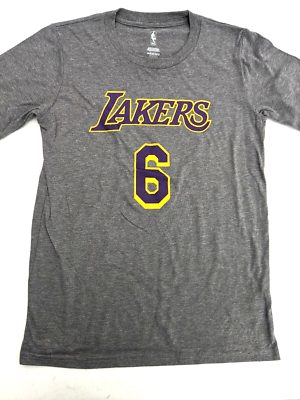 Los Angeles Lakers Lebron James #6 Jersey T-Shirt Youth Medium NBA