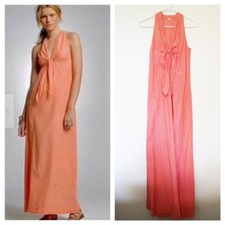 J.Crew Coral Pink Bow Sleeveless Maxi Dress Size XS