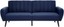 navy blue futon sofa bed with wooden legs