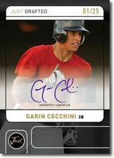GARIN CECCHINI 2011 Just DRAFTED Rookie Autograph BLACK Auto RC #/25