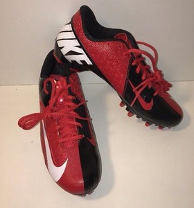red black and white football cleats