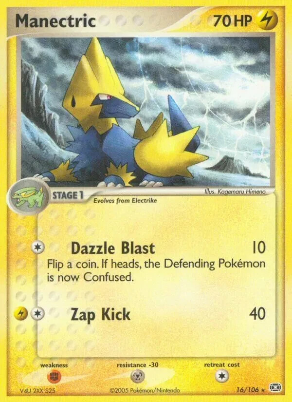 Manectric 16/106 Emerald Heavy Play Pokemon DNA GAMES