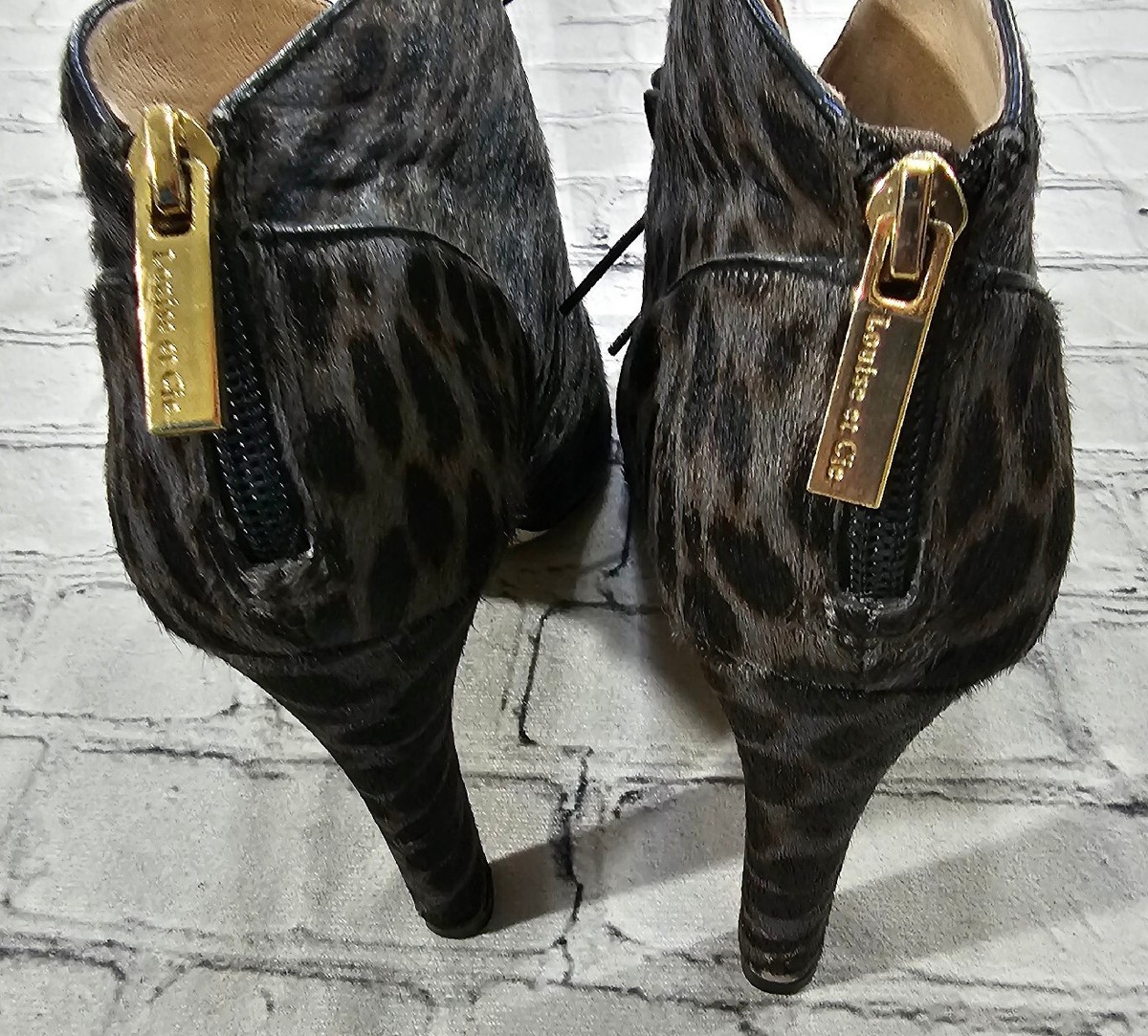 Louise et Cie Shoes Heel Bootie Chukka Open Toe Animal Print  display picture 1