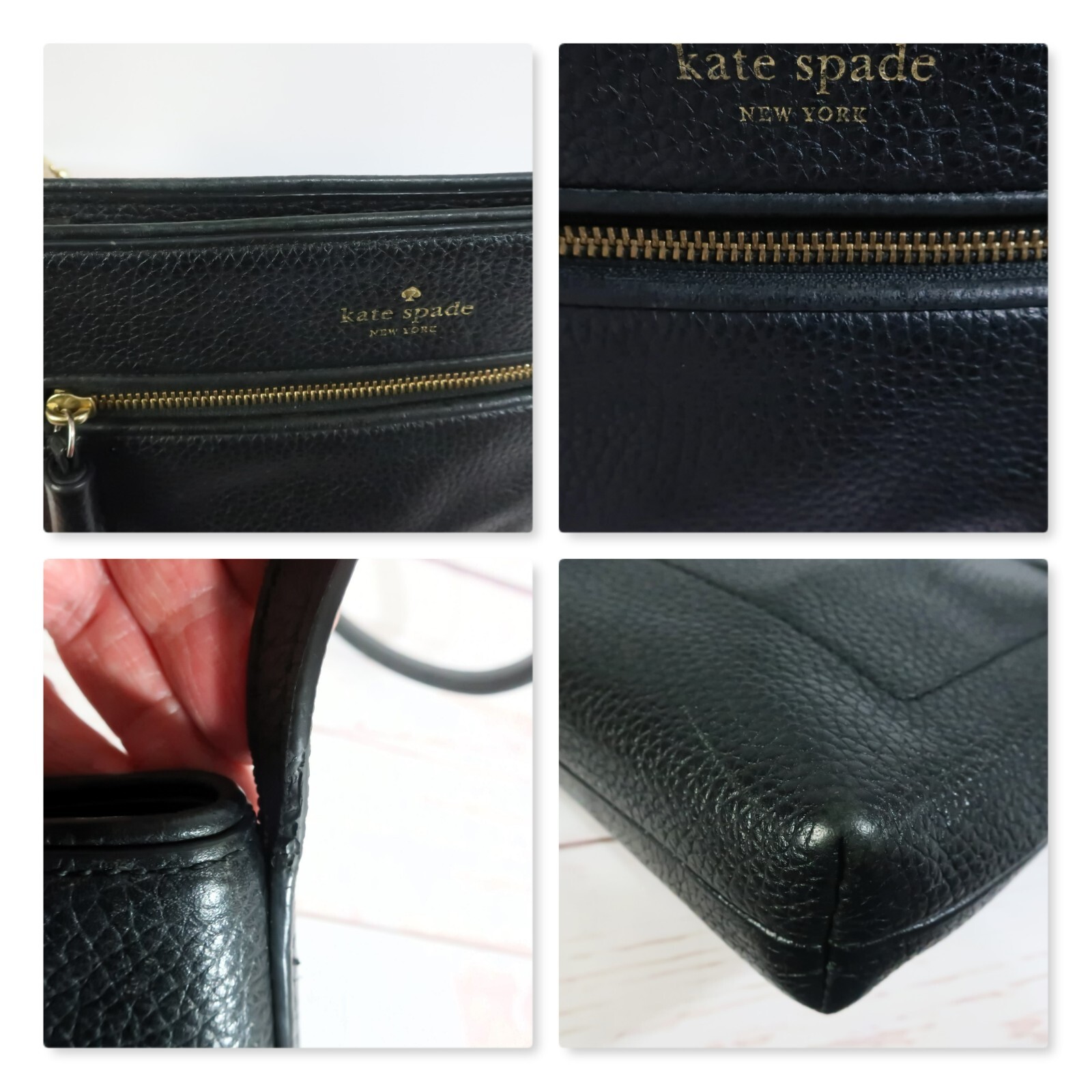 KATE SPADE Chester Street Dessi Bag Crossbody Black Leather Dust Bag