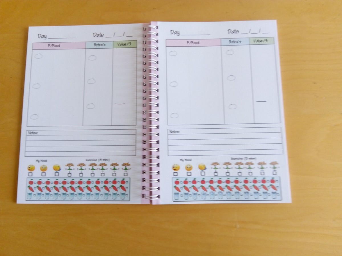 Aiko　Miss Paris 7 Days Diet DIET DIARY Food SLIMMING TRACKER A5 DIARY WEIGHT LOSS JOURNAL GIRL