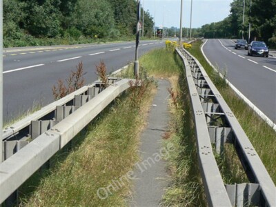 Foto 6x4 Überquerung der A52 Bassingfield geschützter Fußgängerzugang am th c2009