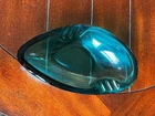 Vtg. MCM 1960s Glass Boomerang Atomic Amoeba Retro 9.5” Heavy Turquoise Ashtray!