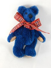 World of Miniature Bears By Theresa Yang 3" Mohair Pin Bear Blue 499BL CLOSING