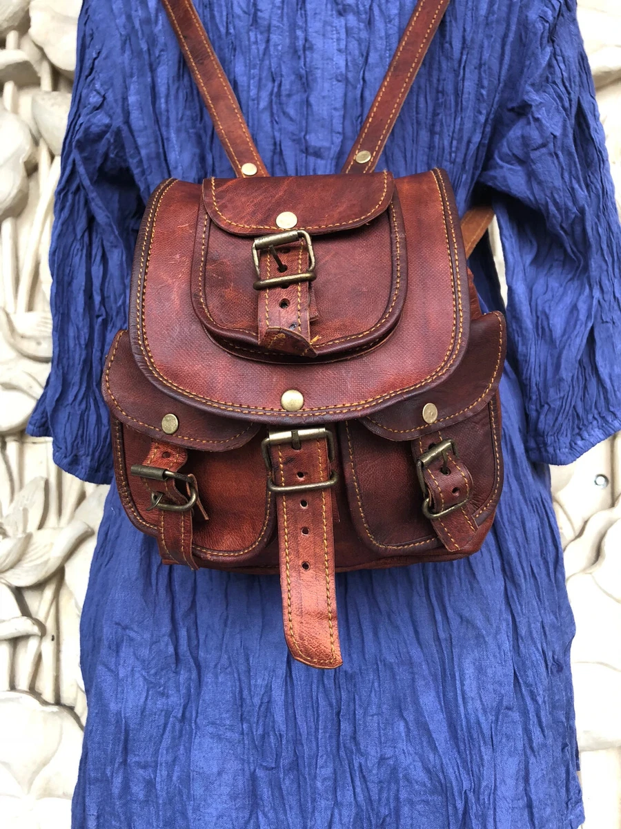 Borsa Zaino Donna MONTE VIGLIO In Vera Pelle Lavata Vintage, Intreccio, Colore MIELE, CHIAROSCURO, Made In Italy | BORSE INTRECCIATE / VINTAGE IN PELLE | Emporium Italy - Foto 8