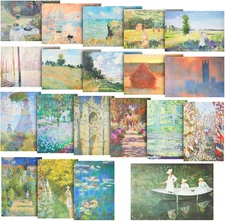 The Gifted Stationary 20 Pack Monet Artist Posters for Office, Dorm, Apartment, 