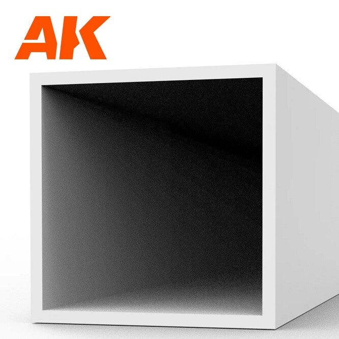Ak Interactive AK6550 - Square Hollow Tube 6.00x350mm(0,7mm)-Styrene Strip