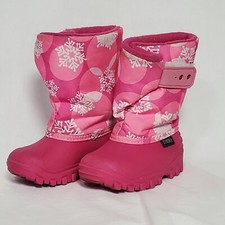 Tundra Toddler Girl  s Pink Dots And Snowflakes Snow Boots Size 6 Toddler