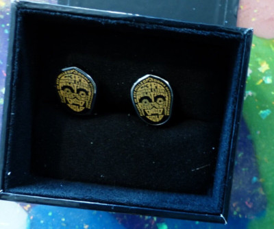 Pair of Never Worn Star Wars cuff-links featuring C3PO