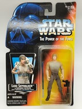 Star Wars Luke Skywalker Dagobah Fatigues Short Saber 3.75 Lower Tray Red Carded