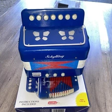 Schylling The Little Red Accordion Child's Squeeze Box Musical Instrument Toy