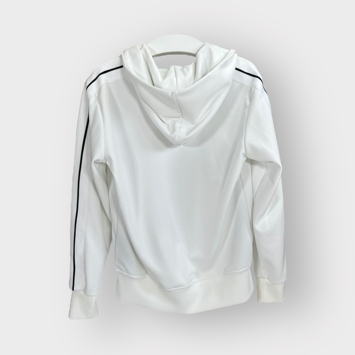 Authentic Palm Angels Track Jacket White Classic Logo Hooded Authentic Palm Angels Track Jacket White Classic Logo Hooded