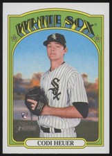 2021 TOPPS HERITAGE HIGH NUMBER #555 CODI HEUER QTY AVAILABLE WHITE SOX RC