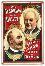 Vintage Style Metal Sign Barnum And Bailey At Olympia Circus 12x18