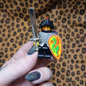 Vintage LEGO Castle Minifigure Lot &ndash; Knights, Weapons, Shields - Dragon Lion Bat