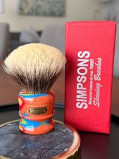 DISCO Simpson Manchurian Badger CH2 Chubby 2 Silvertip Handmade Shaving brush