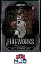 2023 Panini Prizm Draft Picks Brandon Miller Fireworks Rookie #9 Alabama