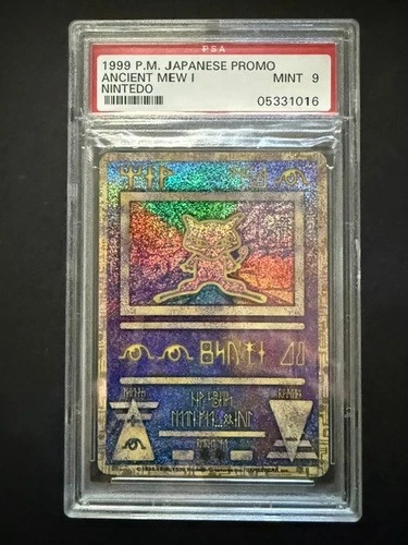 1999 Pokemon Japanese Promo Ancient Mew I NINTEDO Error - PSA 9