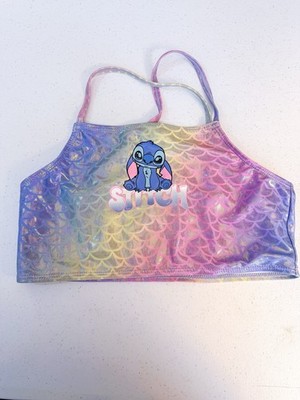 Bikini Oberteil Mädchen 14-15 Jahre Disney x Primark Lilo & Stitch Regenbogenfolie