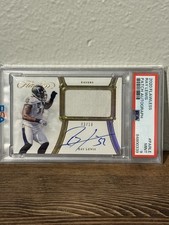 2020 Panini Flawless Ray Lewis Game Used Patch Auto /10 PSA 9