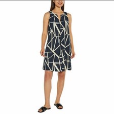 Banana Republic Navy White Sleeveless Dress Women's Small