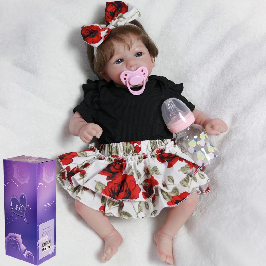 18" Realistic Reborn Baby Dolls Vinyl Silicone Real Life Newborn Doll Girl Gift