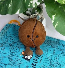 Coffee Bean Jellycat Amuseables Plush Keychain Bag Charm Cute Soft Toy Gift