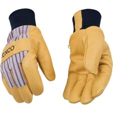 Kinco Otto Striped Kid's Medium Leather Palm Thermal Insulated Work Glove Kinco