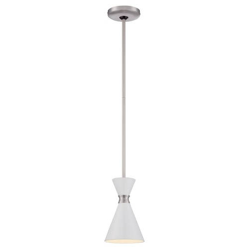 George Kovacs P1821-44F Conic Glitter Gloss White Mini Pendant