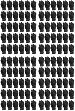 120 Pack Yacht Smith Black Stretch Knit Unisex Winter Gloves