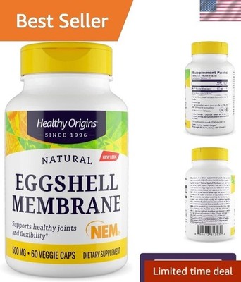 Clinically Studied 500mg Eggshell Membrane Capsules - 60ct for Active Lifestyles