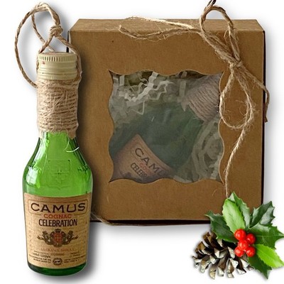 Camus Cognac Celebration Artisan Vintage Miniature Glass Bottle Unique Ornament